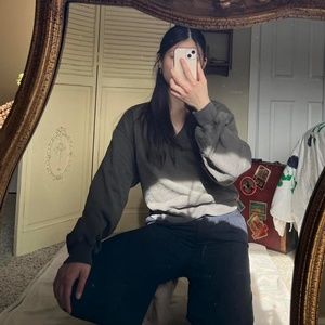 Agolde brown v-neck sweatshirt